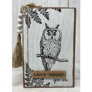 Wood Woodland Book Box Sign